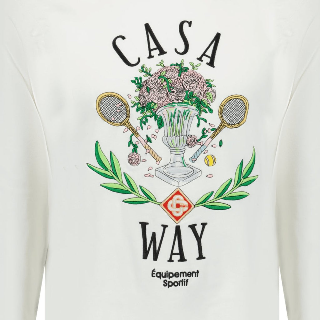 Casablanca 'CASA WAY' Graphic Print Sweatshirt White - Boinclo ltd - Outlet Sale Under Retail