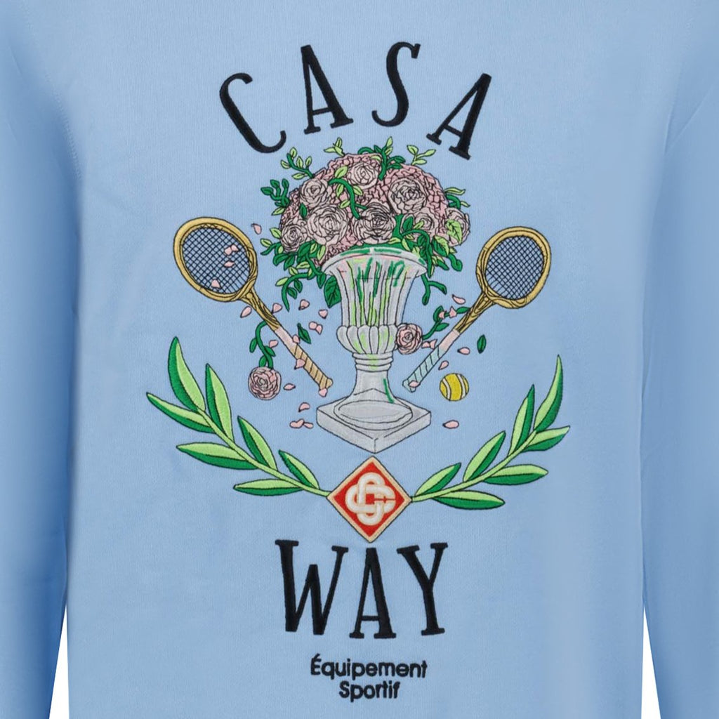 Casablanca 'Casa Way Pale' Sweatshirt Blue - Boinclo ltd - Outlet Sale Under Retail