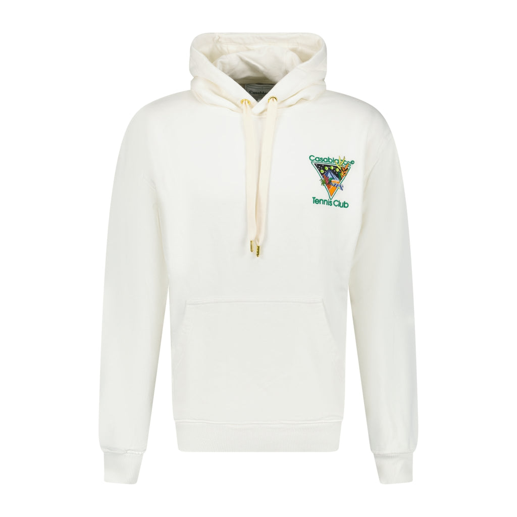 Casablanca Logo Embroidered Hooded Sweatshirt White - Boinclo ltd - Outlet Sale Under Retail