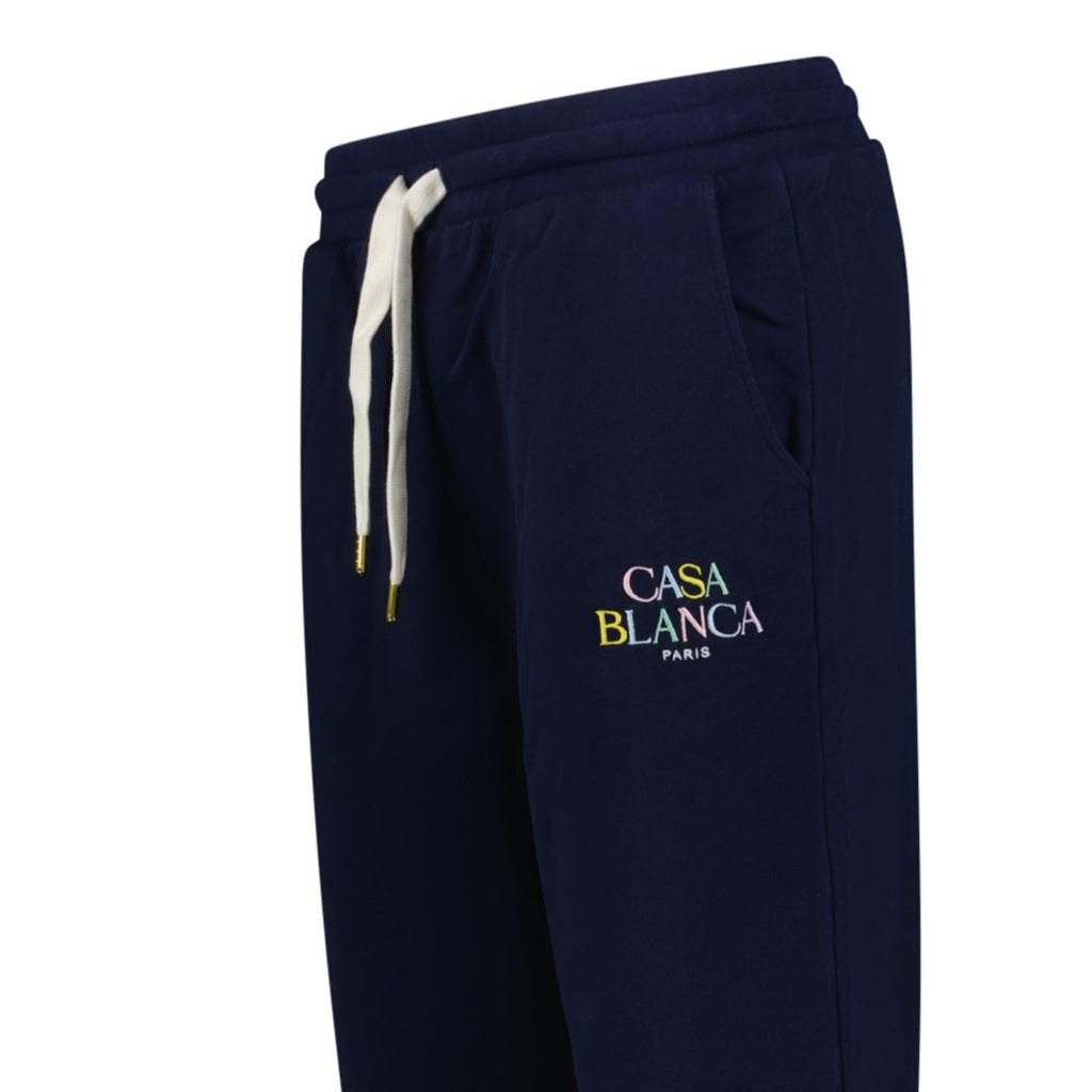 Casablanca Loopback Writing Logo Sweatpants Navy - Boinclo ltd - Outlet Sale Under Retail