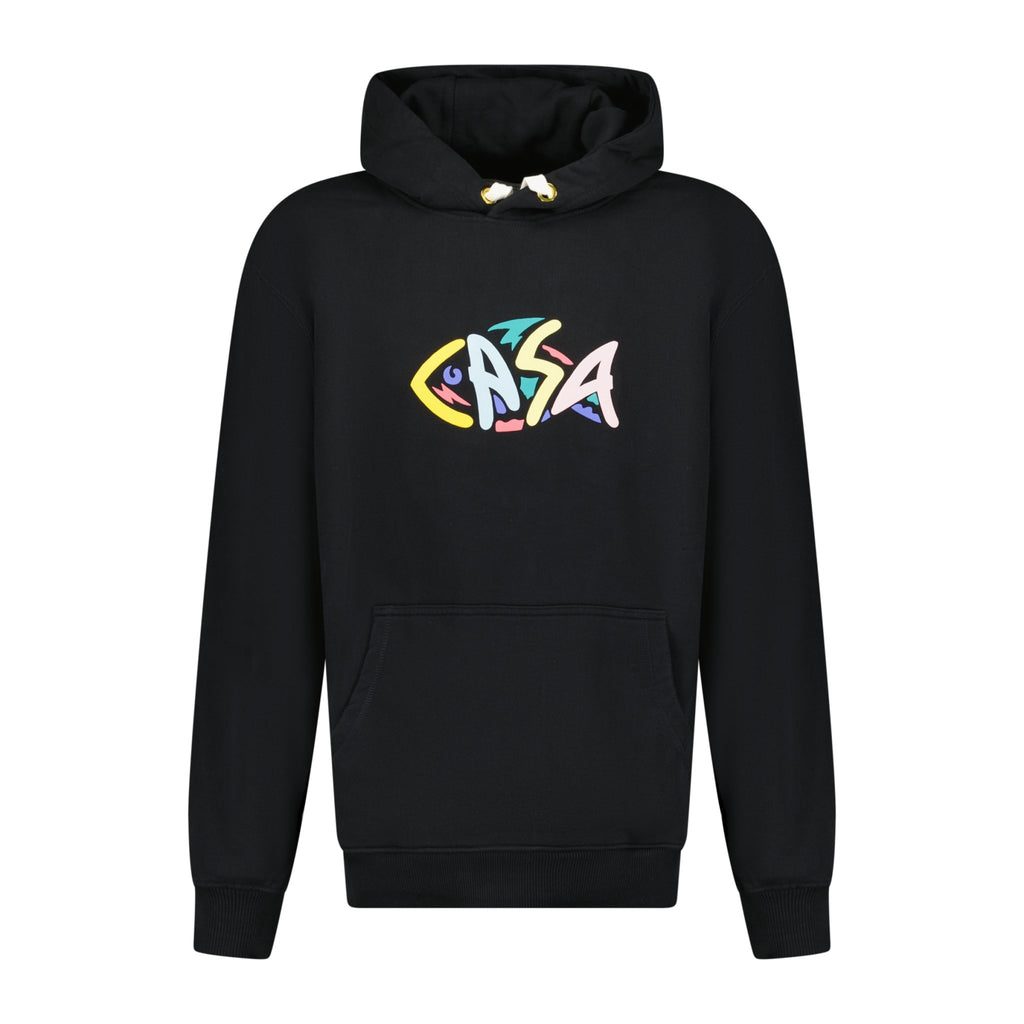 Casablanca 'The Fish Puff' Print Hooded Sweatshirt Black - Boinclo ltd - Outlet Sale Under Retail