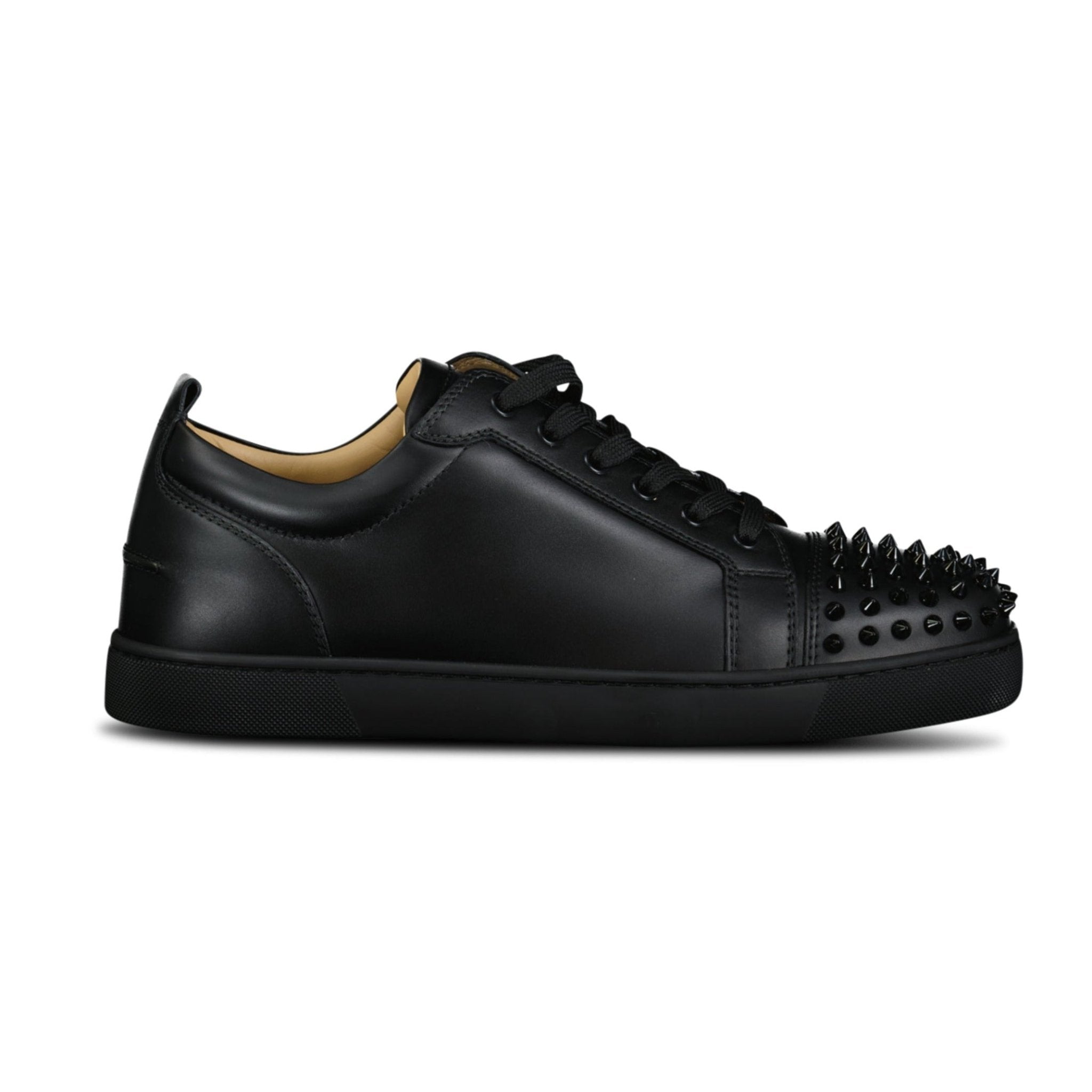Christian Louboutin 'Junior Spikes' Leather Sneakers Black