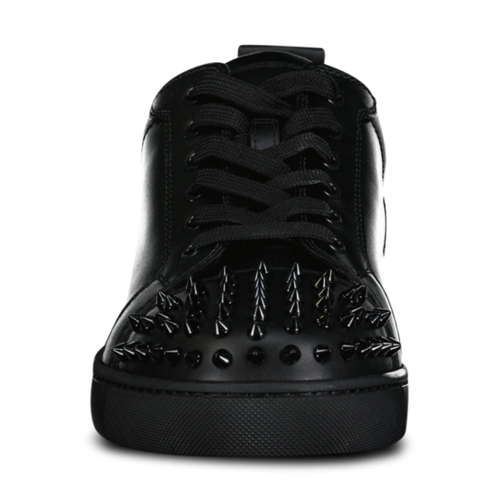 Christian Louboutin 'Junior Spikes' Leather Sneakers Black - Boinclo ltd - Outlet Sale Under Retail