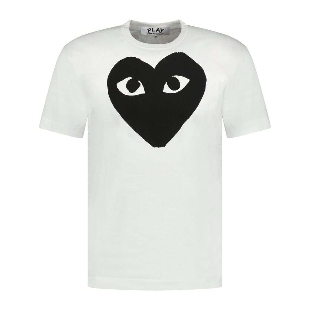 Comme Des Garcons Big Print Black Heart T-Shirt White - Boinclo ltd - Outlet Sale Under Retail