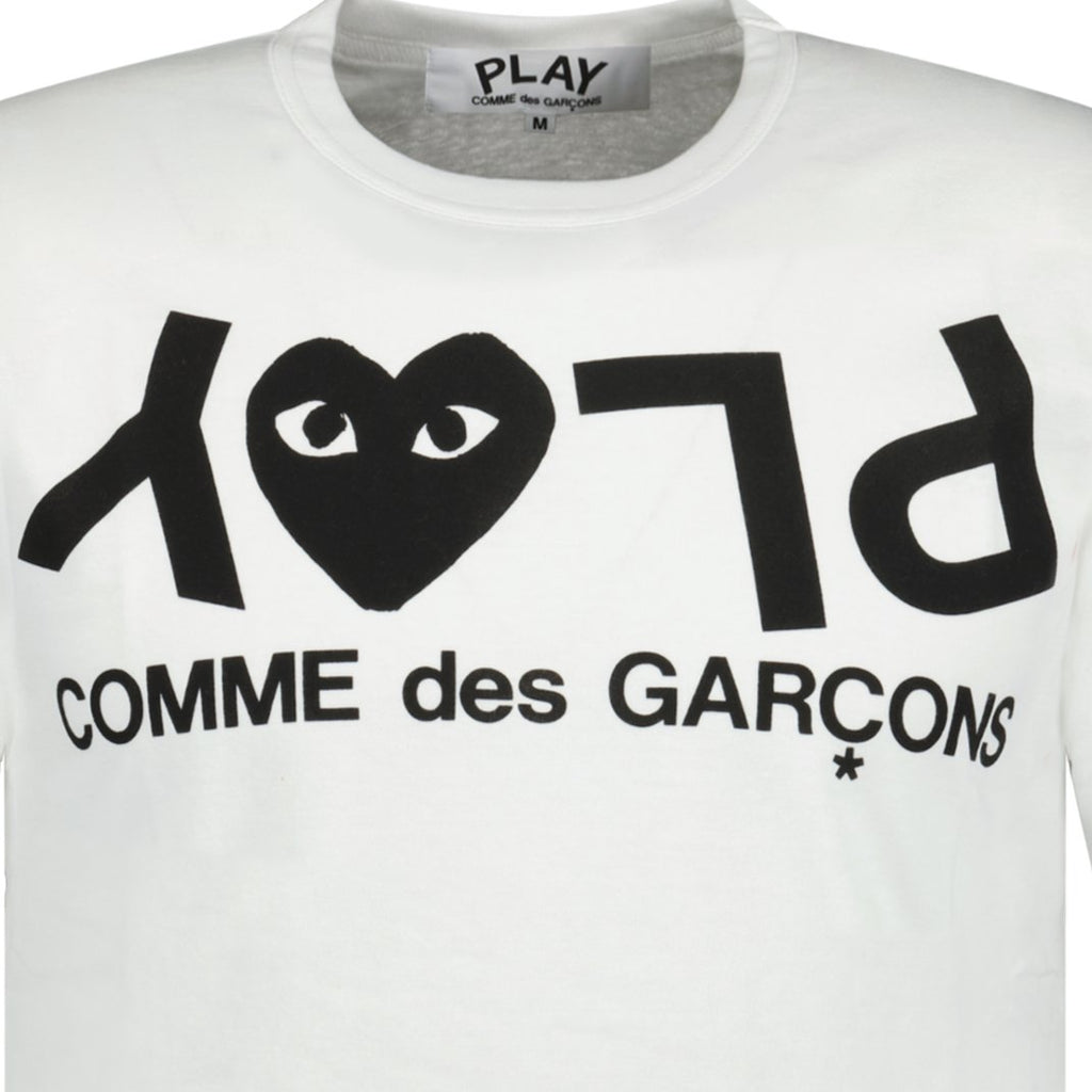 Comme Des Garcons Black Heart Logo T-Shirt White - Boinclo ltd - Outlet Sale Under Retail