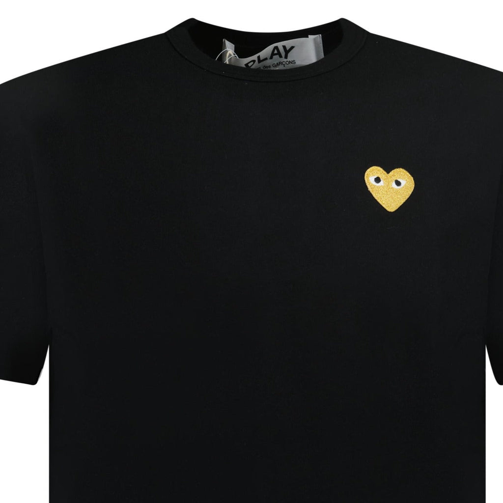Comme Des Garcons Gold Heart Logo T-Shirt Black - Boinclo ltd - Outlet Sale Under Retail