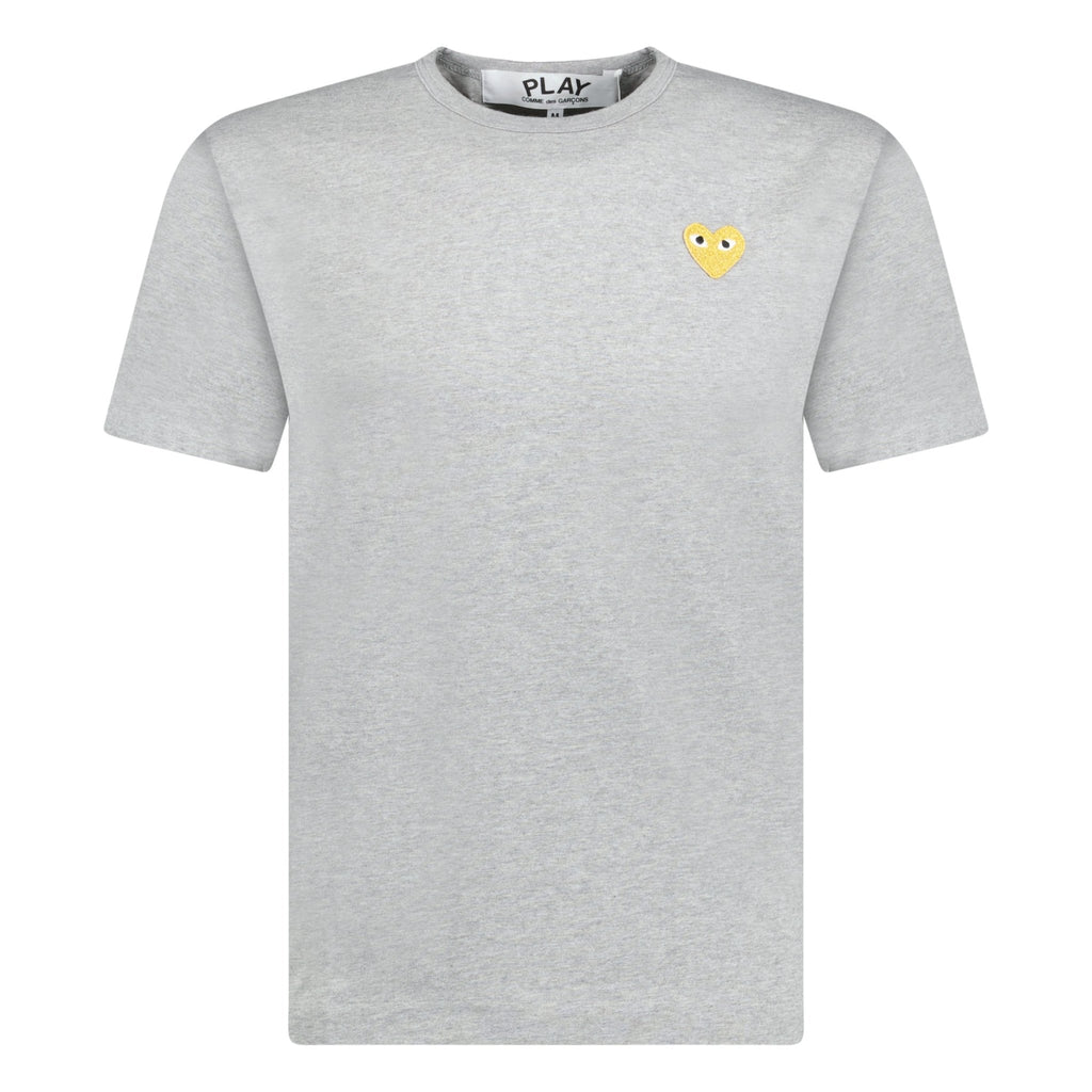 Comme Des Garcons Gold Heart Logo T-Shirt Grey - Boinclo ltd - Outlet Sale Under Retail