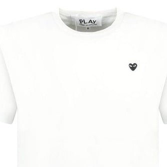 Comme Des Garcons Small Black Stitch Heart T-Shirt White - Boinclo ltd - Outlet Sale Under Retail