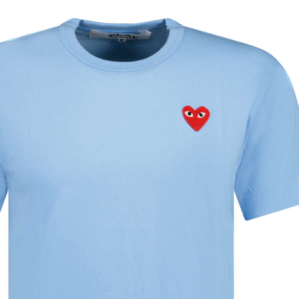 Comme Des Garcons Stitch Heart T-Shirt Blue - Boinclo ltd - Outlet Sale Under Retail
