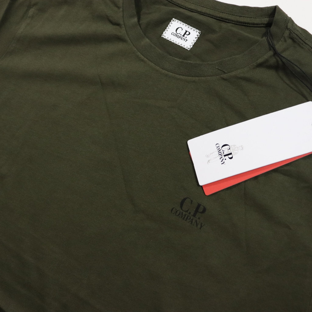 CP Company 20 Rear Paint Stroke Short Sleeve T-shirt Khaki - Boinclo ltd - Outlet Sale Under Retail