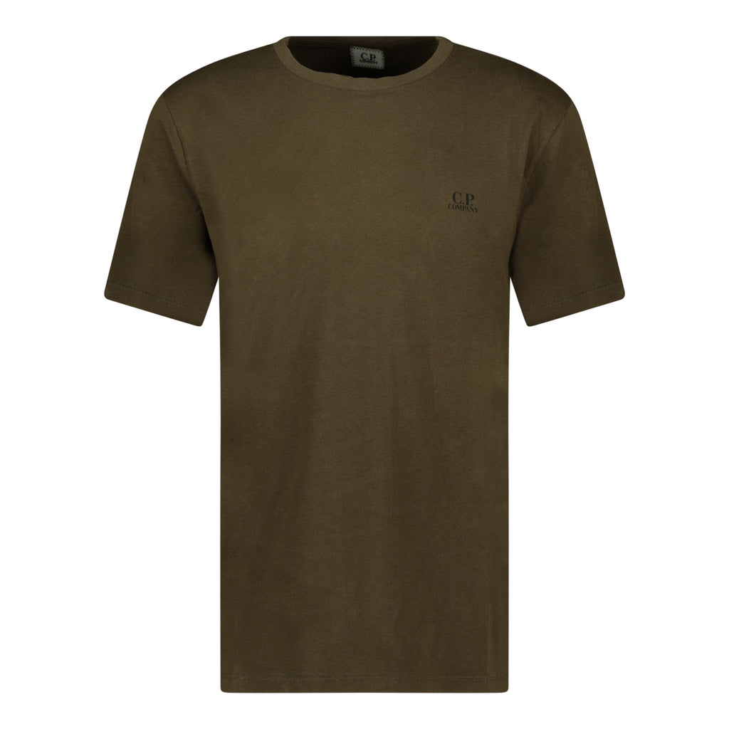 CP Company 20 Rear Paint Stroke Short Sleeve T-shirt Khaki - Boinclo ltd - Outlet Sale Under Retail