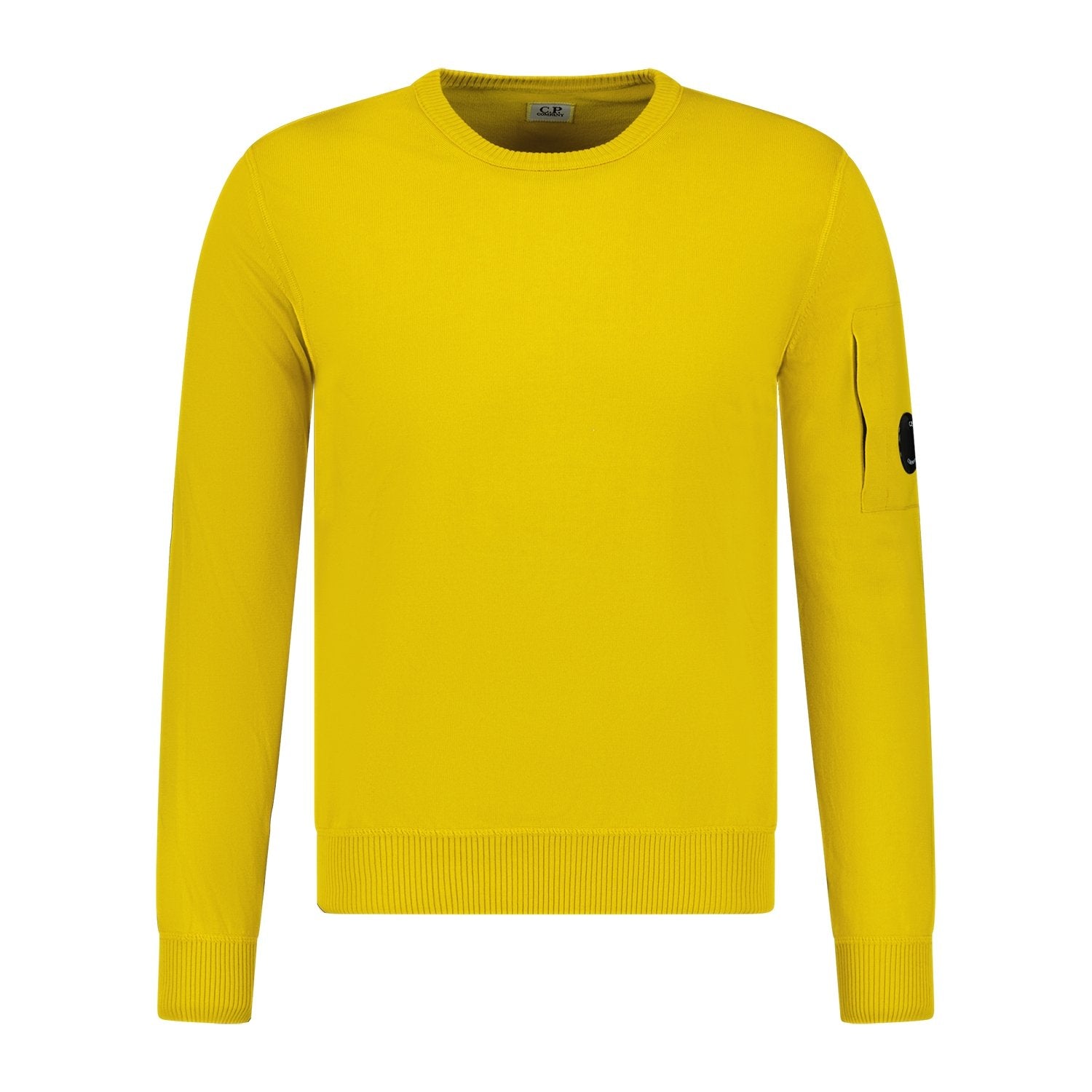 CP Company Arm Lens Knitted Sweatshirt Yellow