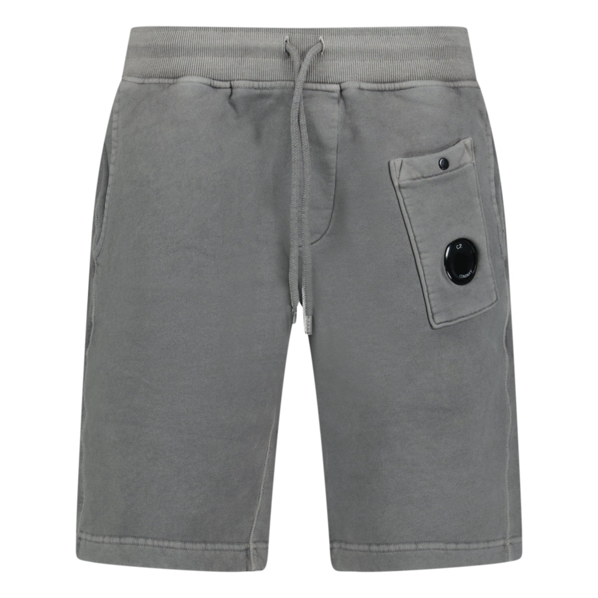 CP Company Bermuda Cotton Lens Shorts Grey