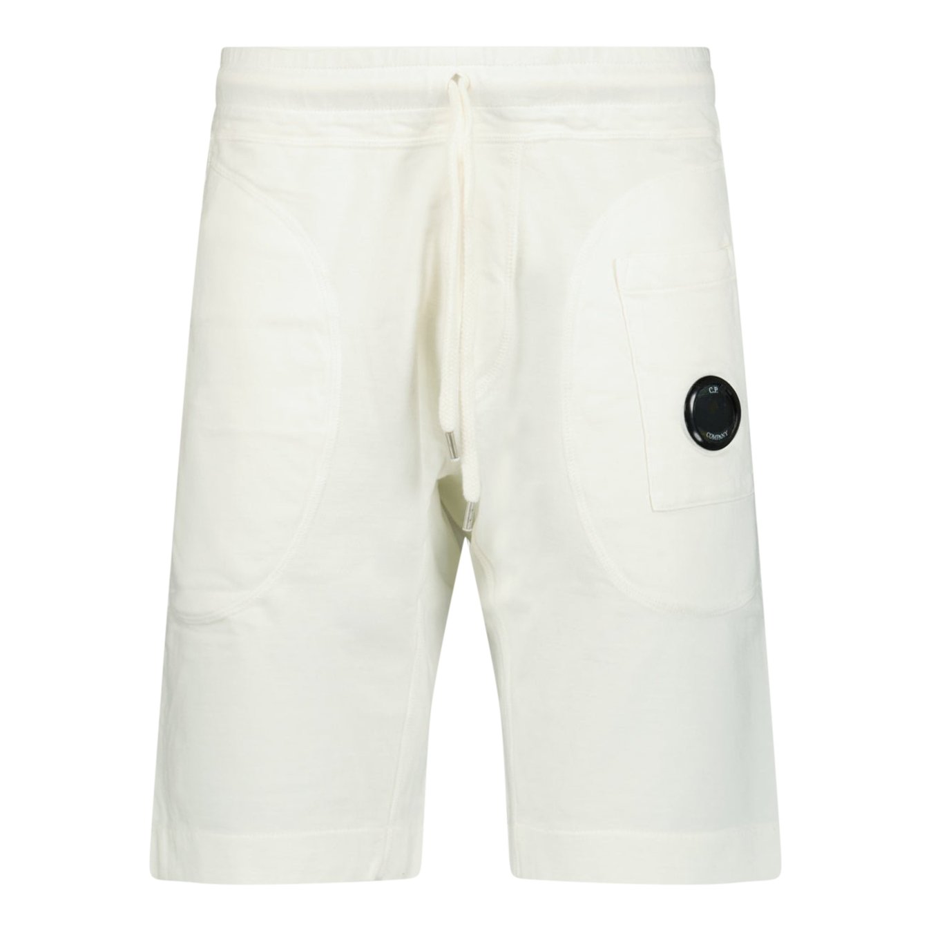 CP Company Bermuda Lens Shorts White