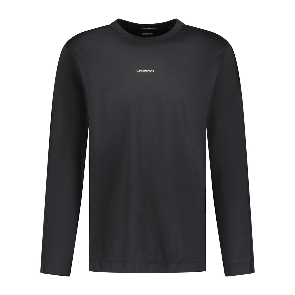 CP Company Chest Logo Long Sleeve T-Shirt Black - Boinclo ltd - Outlet Sale Under Retail
