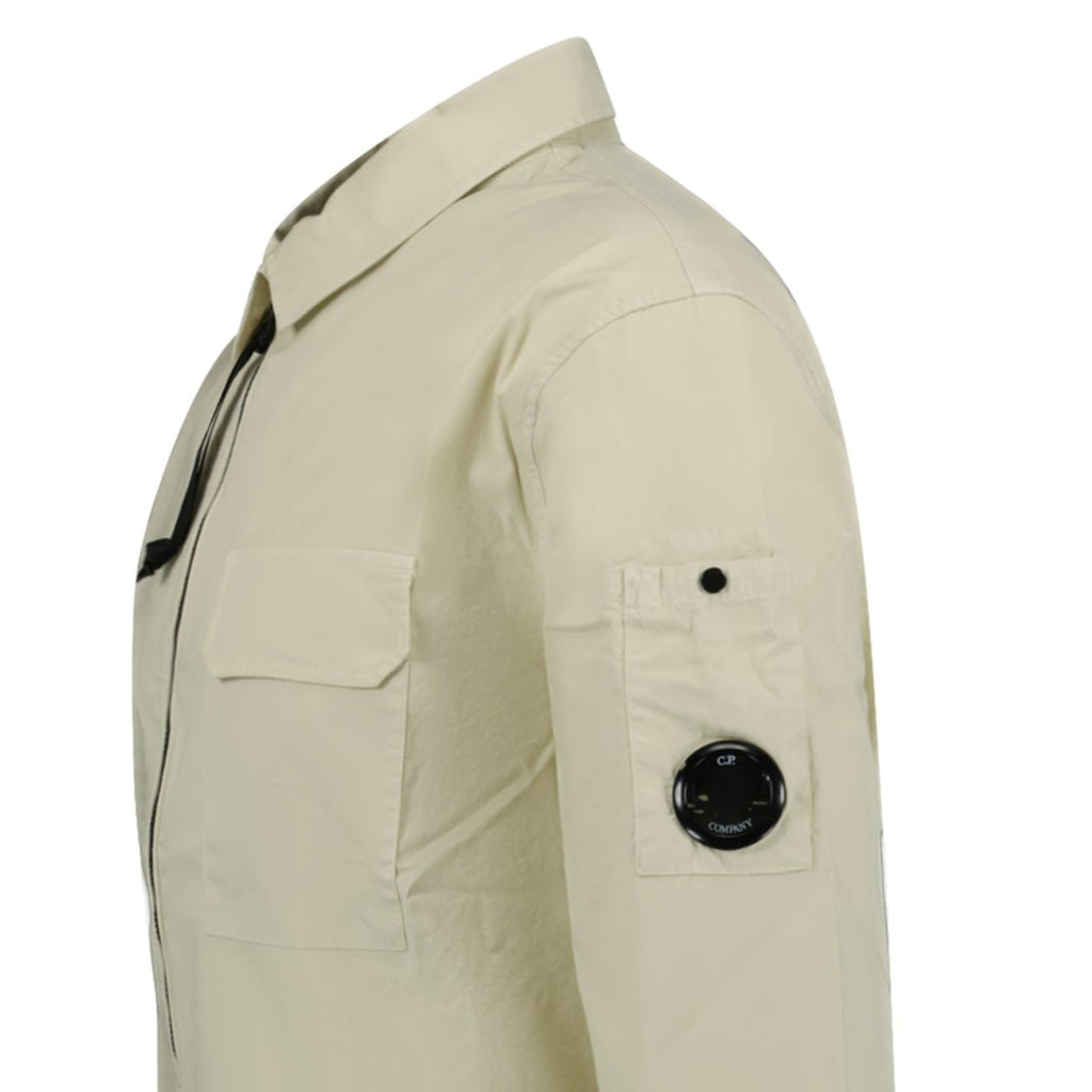 CP Company Cotton Lens Overshirt Jacket Sandshell - Boinclo ltd - Outlet Sale Under Retail