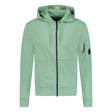 CP Company Hooded Sweatshirt Lens Zip Up Light Fleece Green - Boinclo ltd - Outlet Sale Under Retail