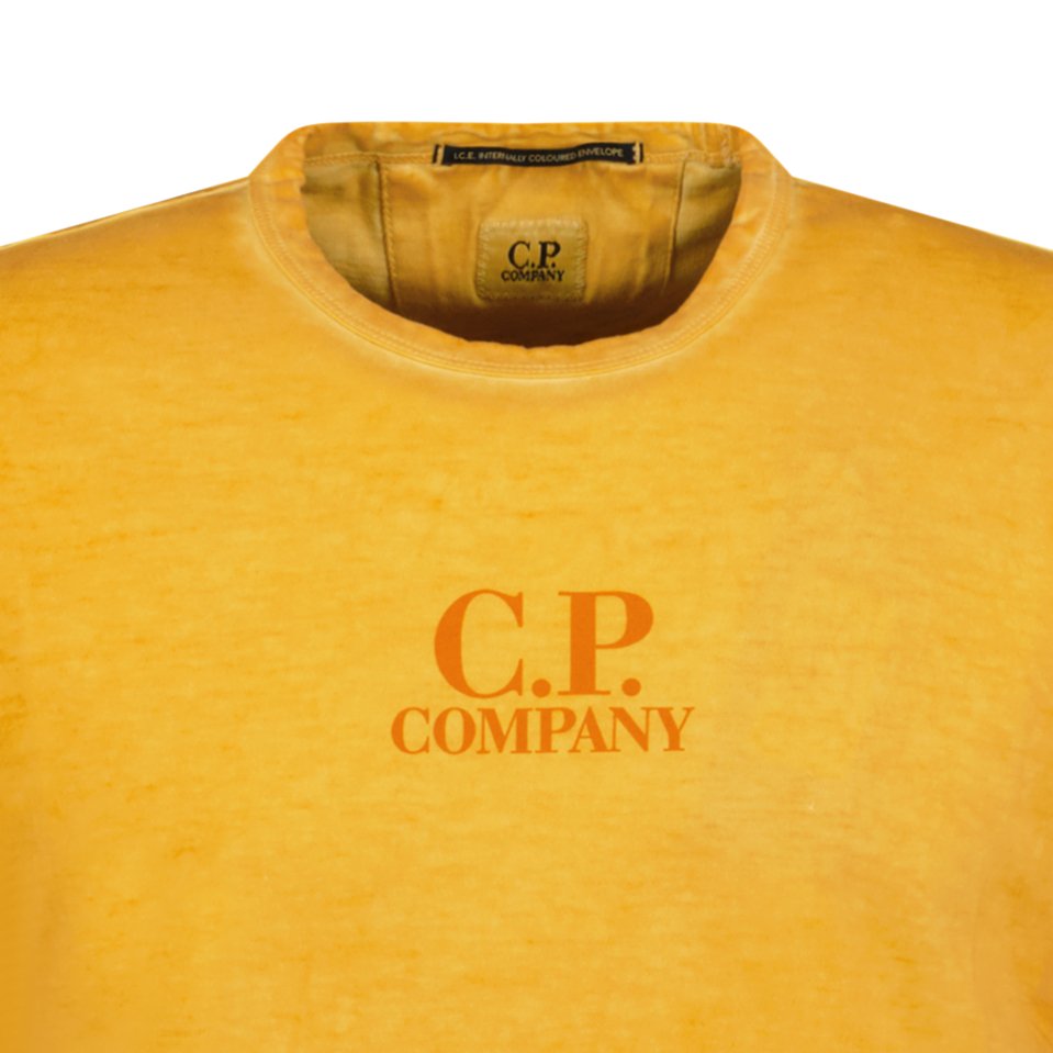 CP Company I.C.E Logo-Print T-Shirt Orange - Boinclo ltd - Outlet Sale Under Retail