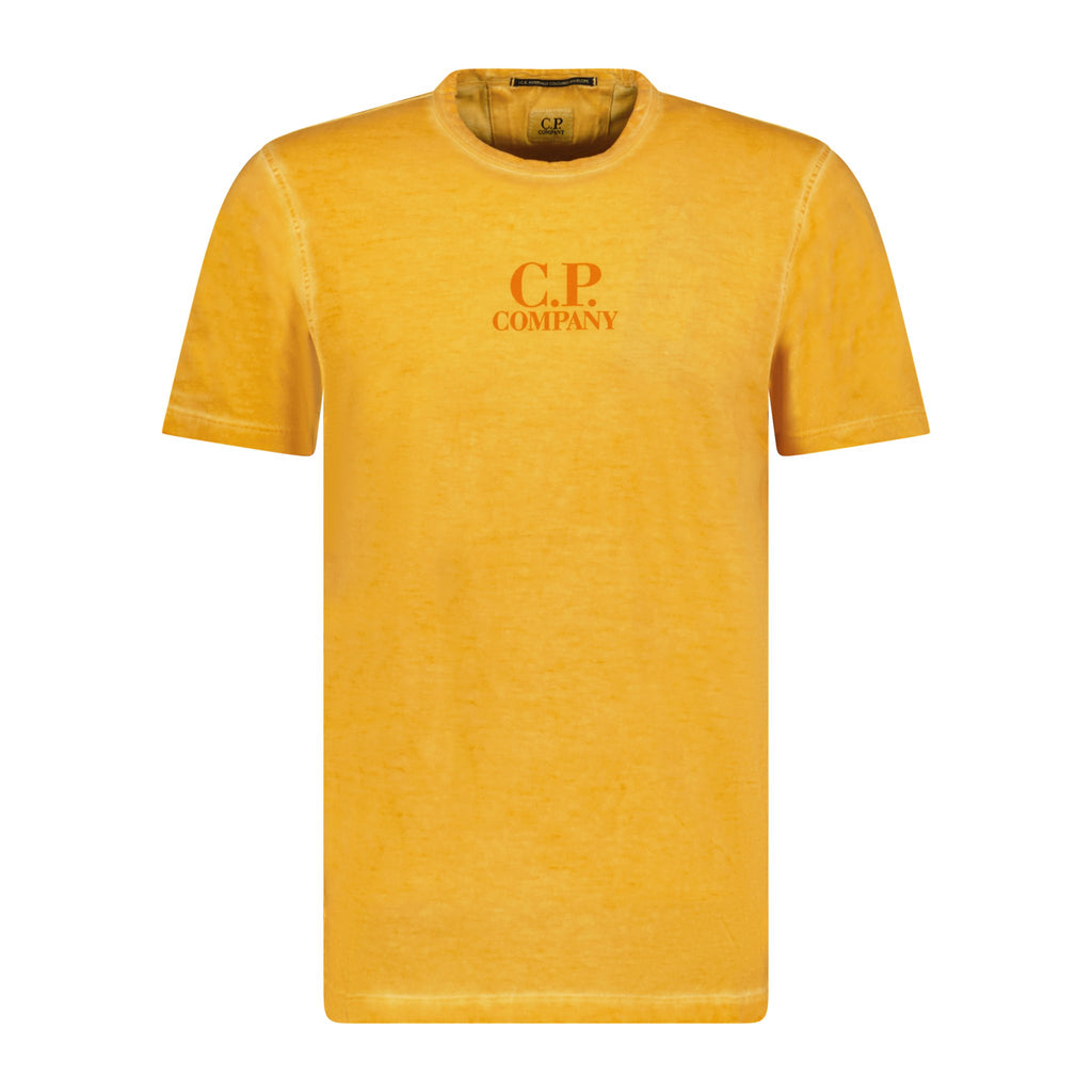 CP Company I.C.E Logo-Print T-Shirt Orange - Boinclo ltd - Outlet Sale Under Retail