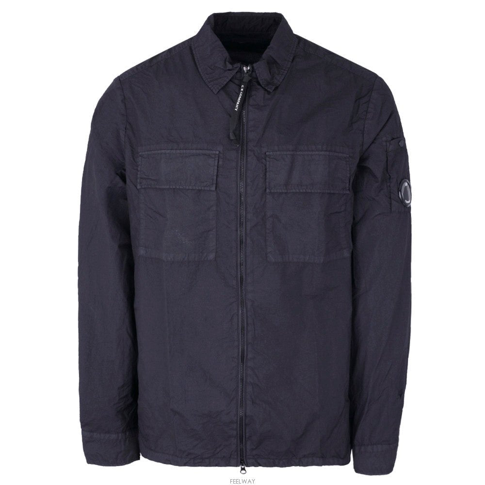 CP Company Lens Chrome Overshirt Jacket Navy