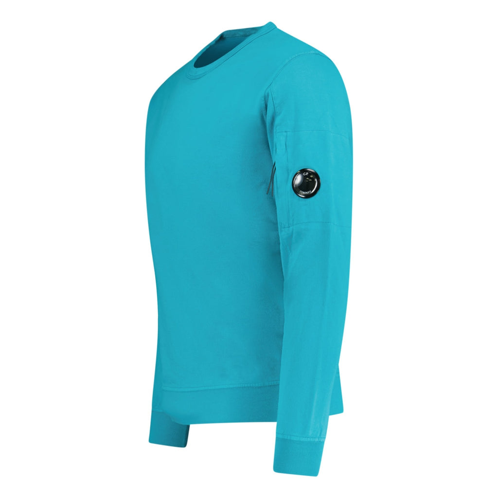CP Company Lens Light Fleece Sweatshirt Turquoise - Boinclo ltd - Outlet Sale Under Retail