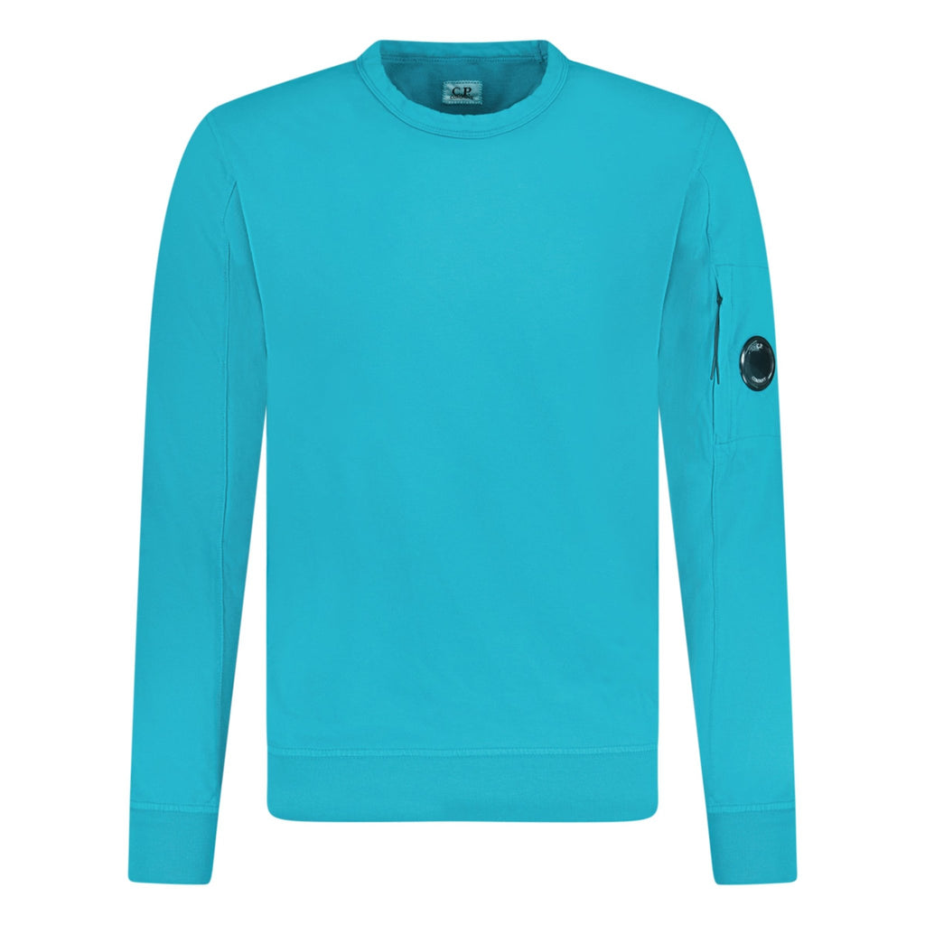 CP Company Lens Light Fleece Sweatshirt Turquoise - Boinclo ltd - Outlet Sale Under Retail