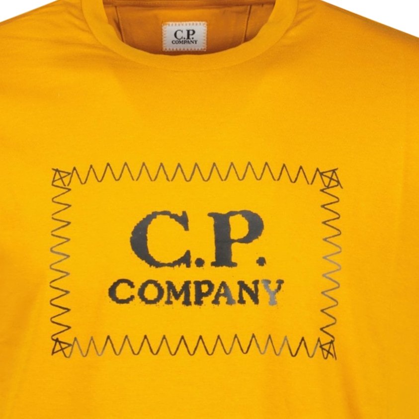 CP Company Logo Print T-Shirt Desert Orange - Boinclo ltd - Outlet Sale Under Retail