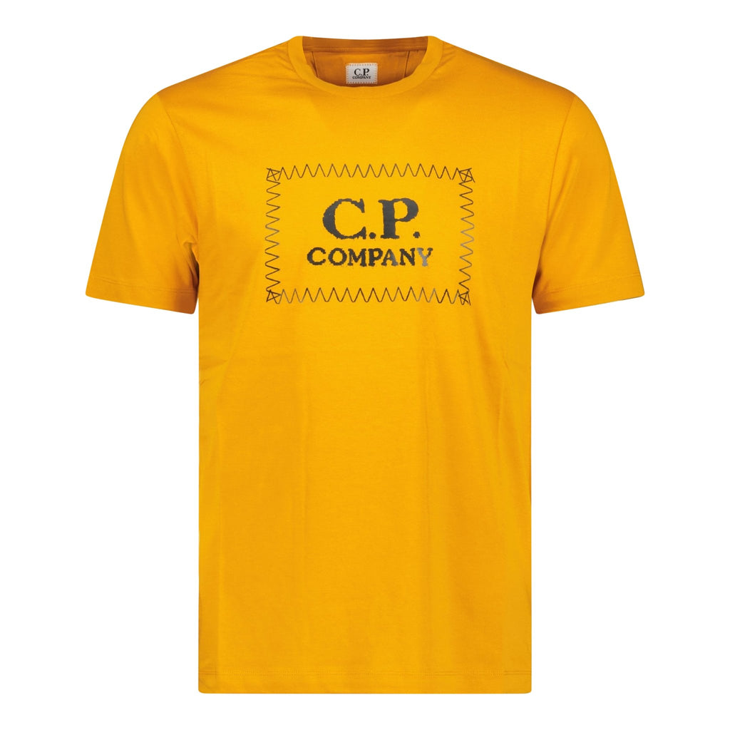 CP Company Logo Print T-Shirt Desert Orange - Boinclo ltd - Outlet Sale Under Retail
