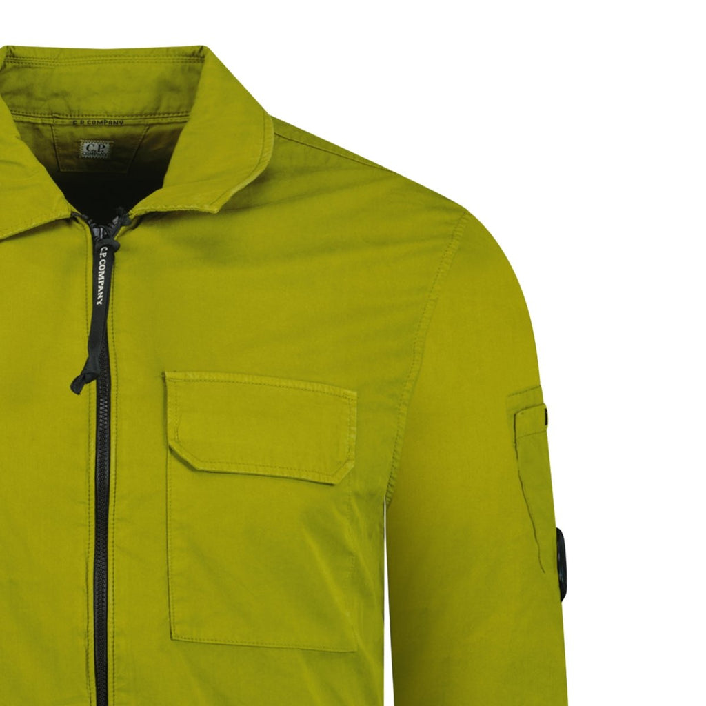 CP Company Long Sleeve Zip Up Shirt Olive Green - Boinclo ltd - Outlet Sale Under Retail