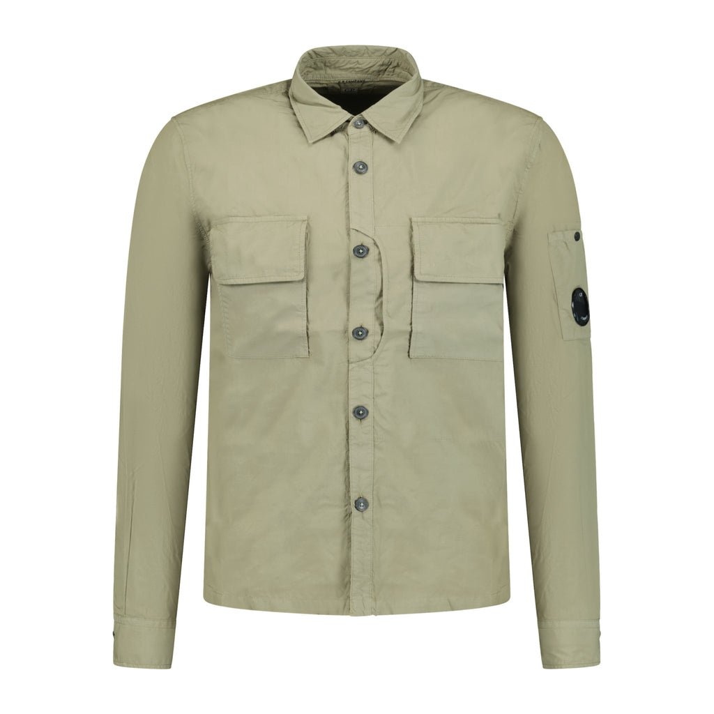 CP Company 'Popeline' Cotton Overshirt Beige - Boinclo ltd - Outlet Sale Under Retail