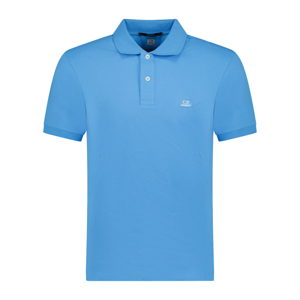 CP Company Stitch Logo Polo-Shirt Blue - Boinclo ltd - Outlet Sale Under Retail