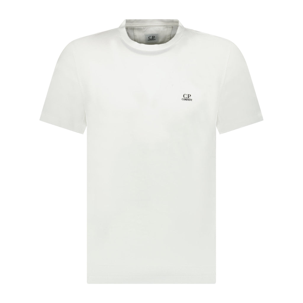 CP Company Writing Logo Crew T-Shirt White - Boinclo ltd - Outlet Sale Under Retail