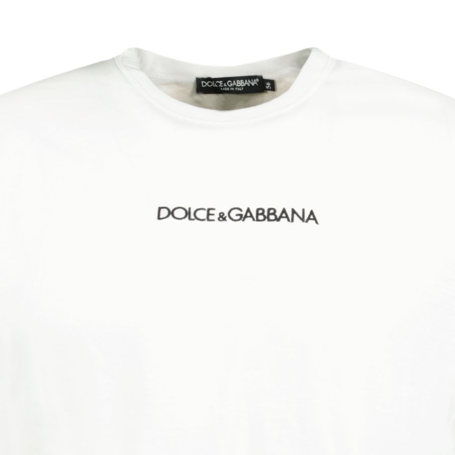 Dolce & Gabbana Embroidery Logo T-Shirt White - Boinclo ltd - Outlet Sale Under Retail