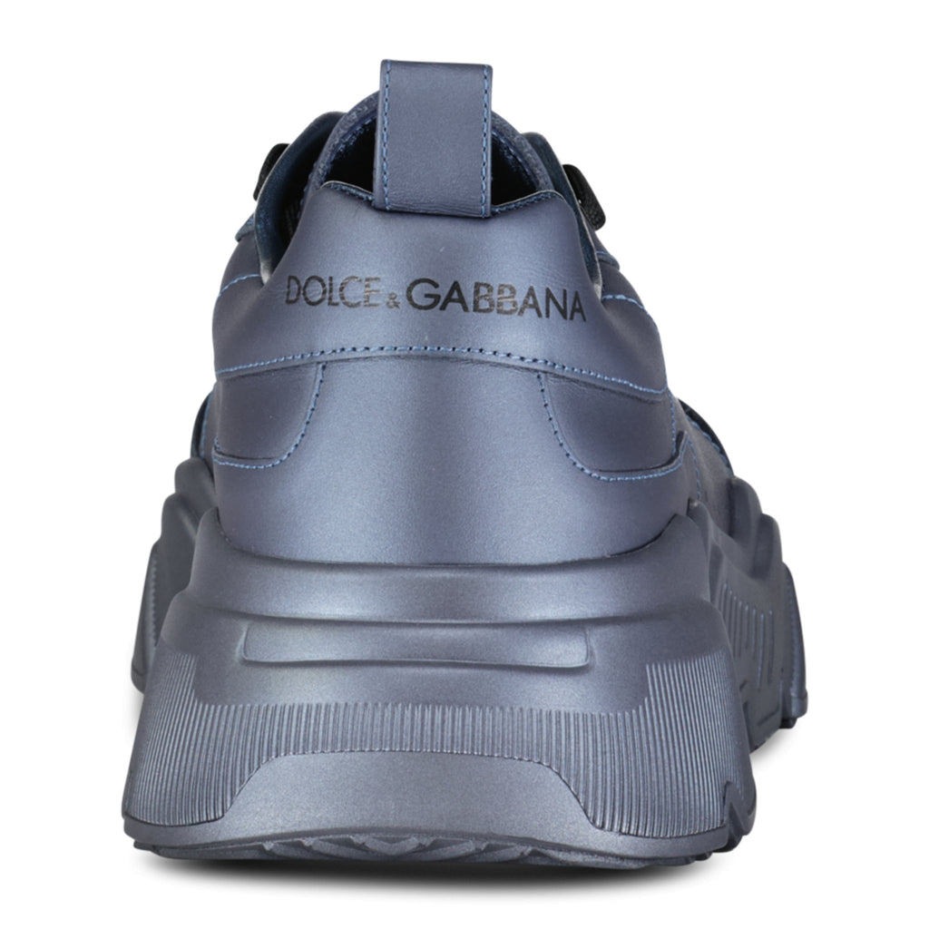 Dolce & Gabbana Leather Daymaster Trainers Slate Blue - Boinclo ltd - Outlet Sale Under Retail