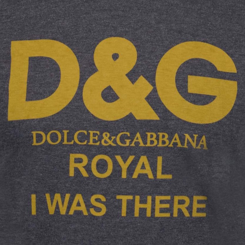 Dolce & Gabbana Logo T-Shirt Marl Grey - Boinclo ltd - Outlet Sale Under Retail