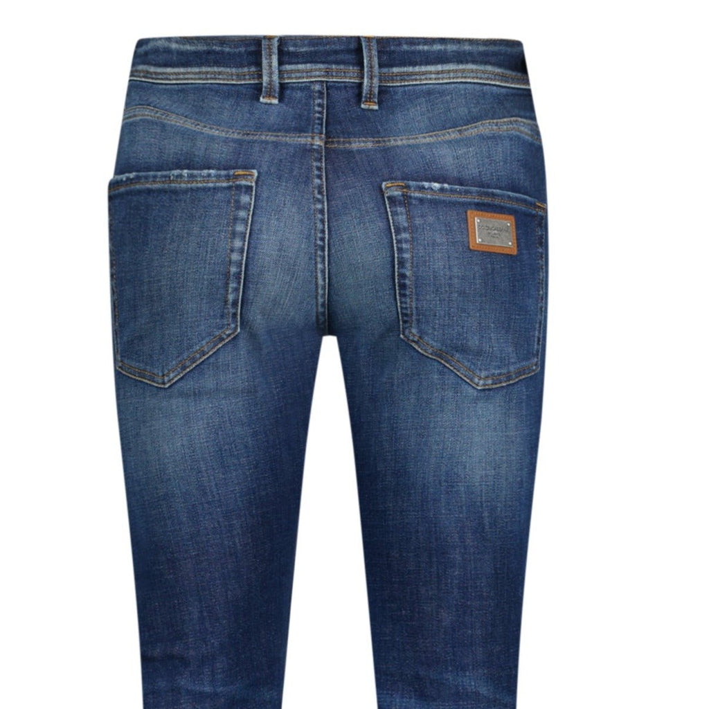 DOLCE & GABBANA Plaque Washed Look Skinny Fit Jeans - Boinclo ltd - Outlet Sale Under Retail