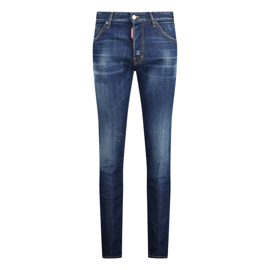 DSquared2 'Cool Guy Jean' Red Patch Jeans Blue - Boinclo ltd - Outlet Sale Under Retail