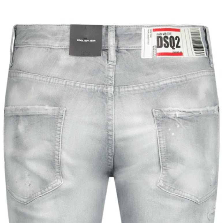 DSquared2 'Cool Guy' Paint Splatter Jeans Light Grey - Boinclo ltd - Outlet Sale Under Retail