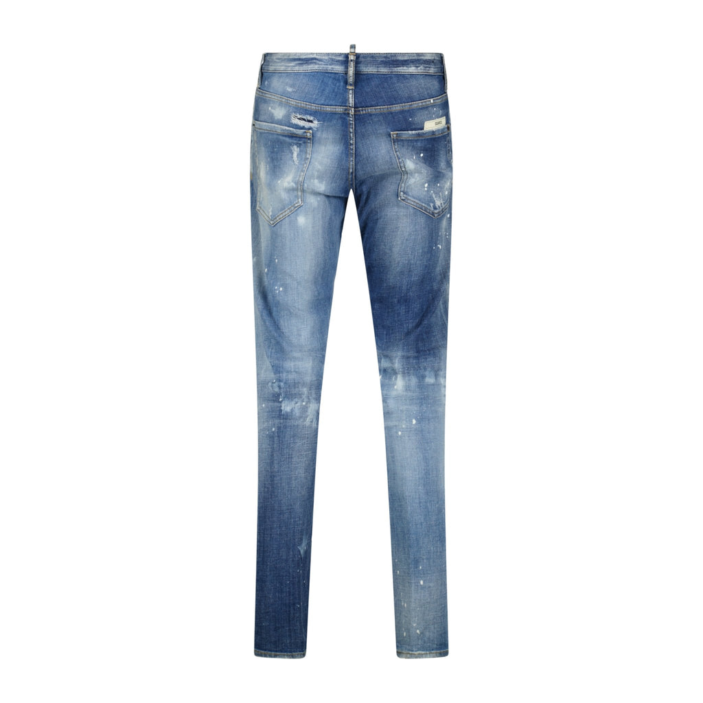 DSquared2 'Cool Guy' Paint Splatter Slim Fit Jeans Blue - Boinclo ltd - Outlet Sale Under Retail