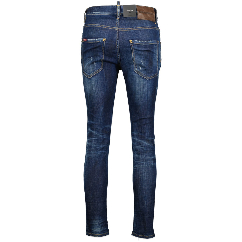 DSquared2 'Skater' Distressed Slim Fit Jeans Blue - Boinclo ltd - Outlet Sale Under Retail