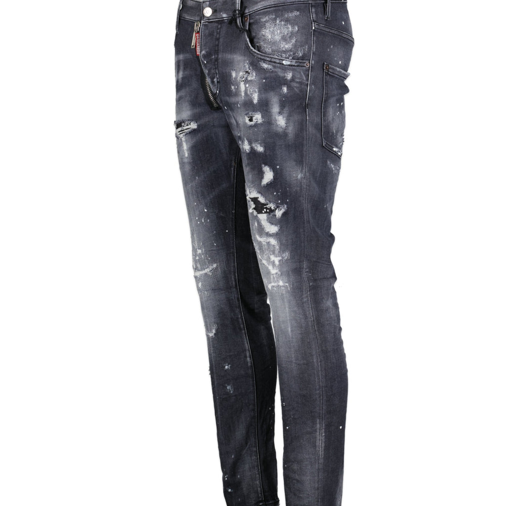 DSquared2 'Skater' Milano Logo Jeans Black - Boinclo ltd - Outlet Sale Under Retail