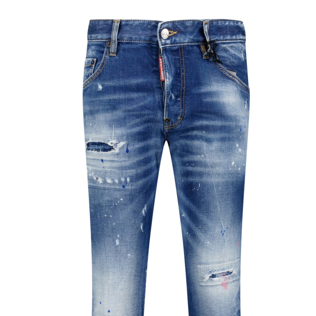 DSquared2 'Skater' Stone Wash Slim Fit Jeans Blue - Boinclo ltd - Outlet Sale Under Retail