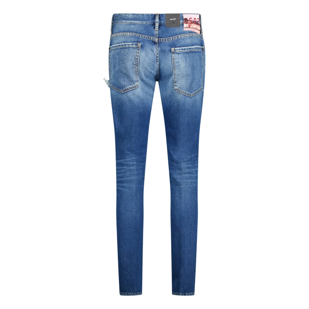 DSquared2 'Slim Jean' DSQ2 Patch Jeans Blue - Boinclo ltd - Outlet Sale Under Retail