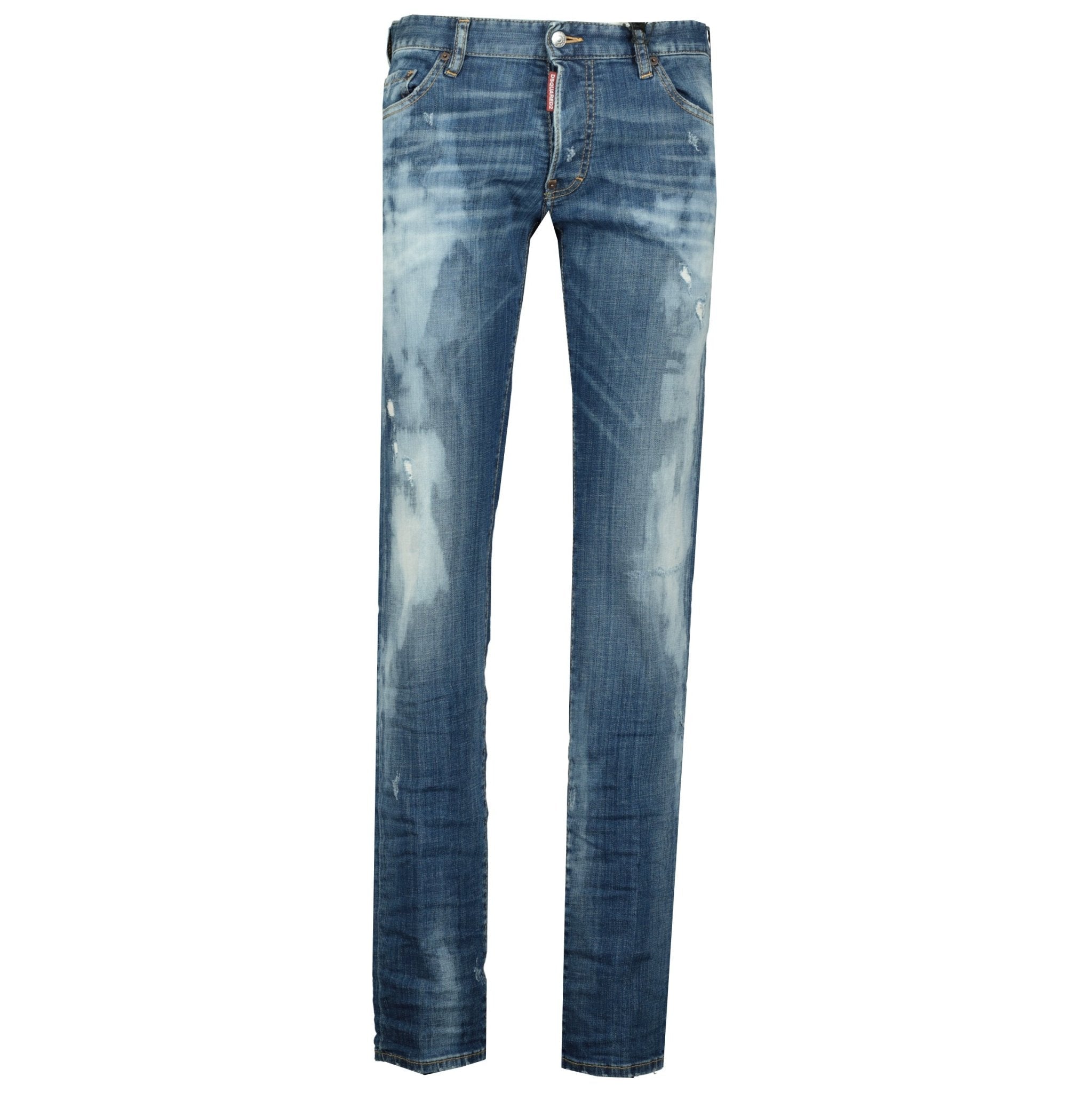 Color variation of 'Slim' Jeans Distressed Stitch Blue