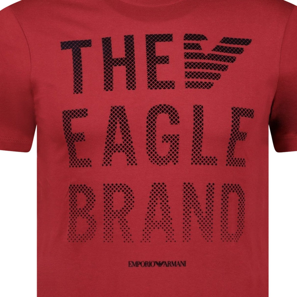 Emporio Armani The Eagle Logo T-Shirt Dark Red - Boinclo ltd - Outlet Sale Under Retail