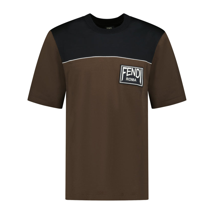 Fendi Patch Logo T-Shirt Black & Brown - Outlet Sale Always Under 