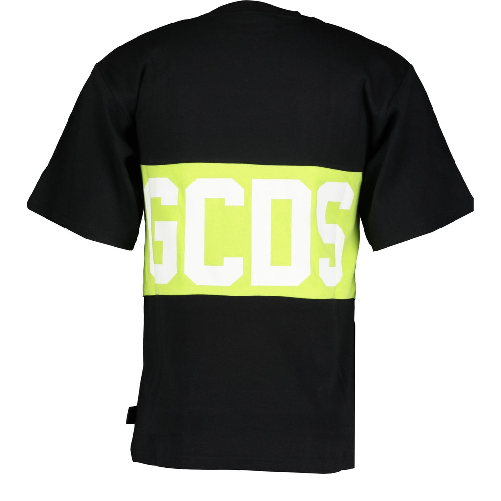 GCDS Logo T-Shirt Black & Lime - Boinclo ltd - Outlet Sale Under Retail