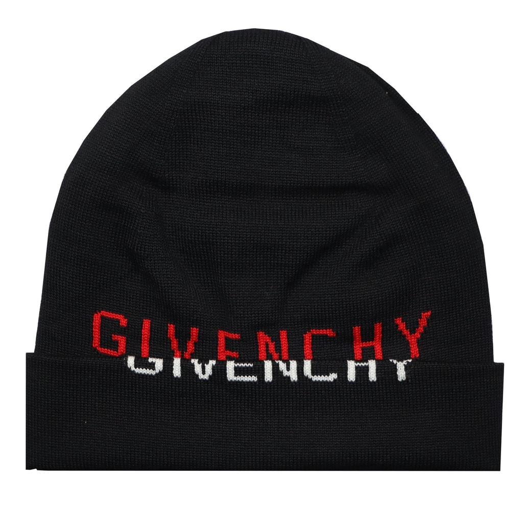 Givenchy Wool Split Logo Beanie Black - Boinclo ltd - Outlet Sale Under Retail