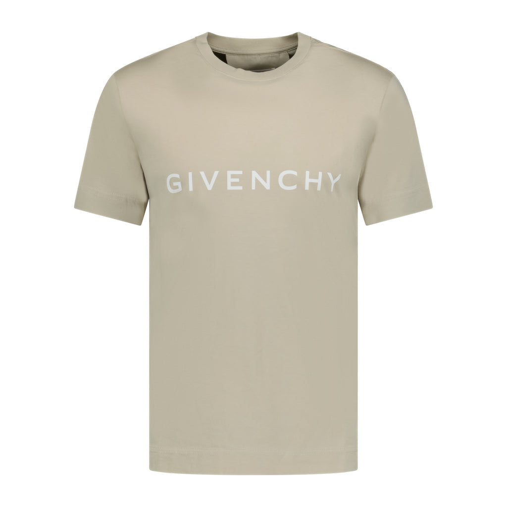 Givenchy Writing Logo T-Shirt Beige - Boinclo ltd - Outlet Sale Under Retail