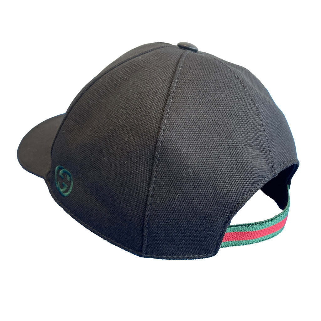 Gucci 1990s Web Stripe Baseball Cap Black - Boinclo ltd - Outlet Sale Under Retail